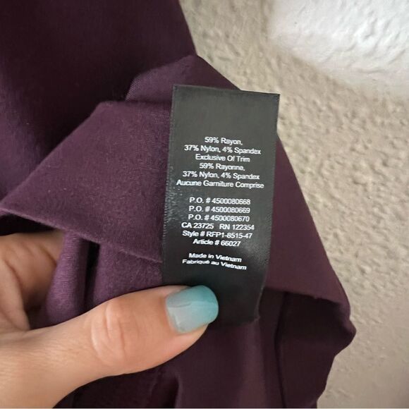 Aritzia Babaton Giovani Off The Shoulder Mini Pencil Dress in Burgundy NEW Size - Picture 8 of 8